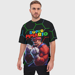 Футболка оверсайз мужская ММАРИО ММА Супер Марио Super Mario, цвет: 3D-принт — фото 2
