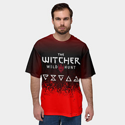 Футболка оверсайз мужская Witcher blood, цвет: 3D-принт — фото 2