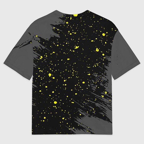 Мужская футболка оверсайз Имя Владимир и желтый символ СССР со звездой / 3D-принт – фото 2