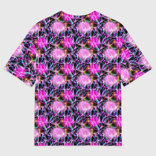 Мужская футболка оверсайз Абстрактные мыльные пузыри / 3D-принт – фото 2