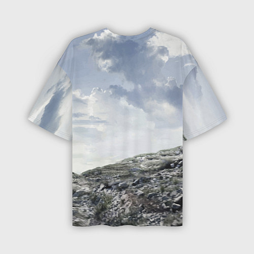 Мужская футболка оверсайз Toyota Land Cruiser Prado на скальных камнях Mount / 3D-принт – фото 2