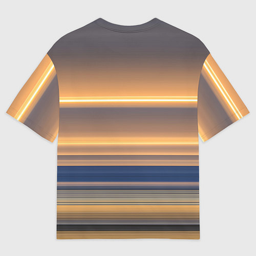 Мужская футболка оверсайз Цветные линии colored lines / 3D-принт – фото 2