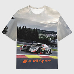 Мужская футболка оверсайз Audi Sport Racing team Ауди Спорт Гоночная команда