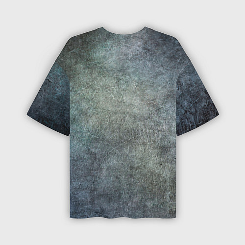 Мужская футболка оверсайз Серая текстура с трещинами / 3D-принт – фото 2