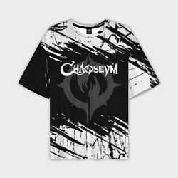 Мужская футболка оверсайз Chaoseum Logo Grunge