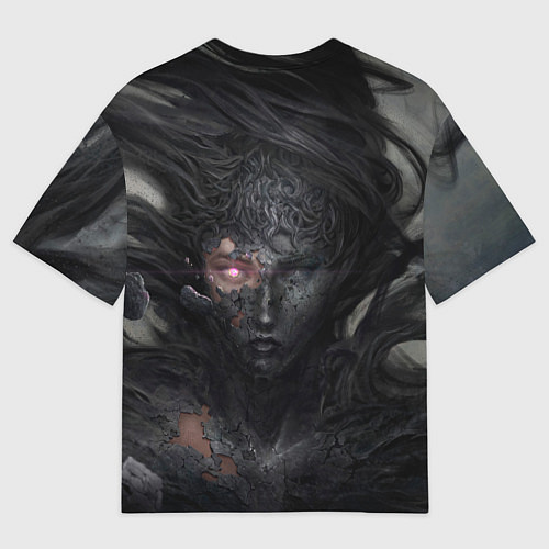 Мужская футболка оверсайз Окаменелая девушка / 3D-принт – фото 2