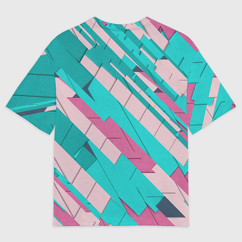 Мужская футболка оверсайз Striped / 3D-принт – фото 2