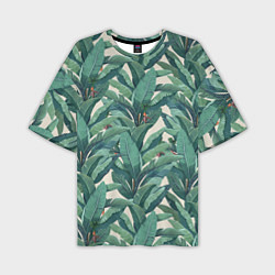Мужская футболка оверсайз Листья Банановых Деревьев