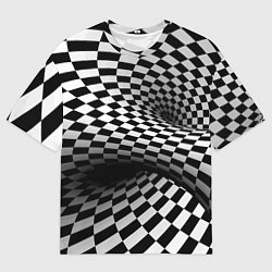 Мужская футболка оверсайз Геометрическая объёмная композиция Авангард