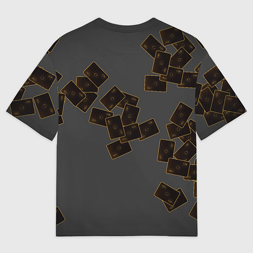 Мужская футболка оверсайз Пиковые тузы / 3D-принт – фото 2