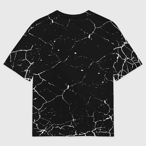 Мужская футболка оверсайз Manowar трещины / 3D-принт – фото 2