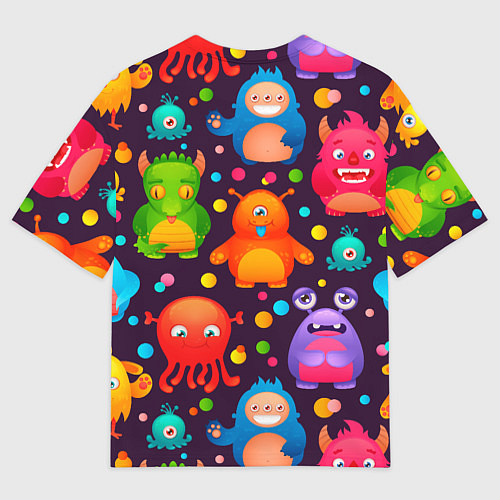 Мужская футболка оверсайз CHARMING MONSTERS / 3D-принт – фото 2