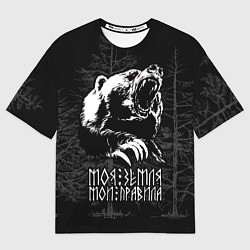 Мужская футболка оверсайз Моя земля - мои правила