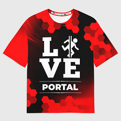 Футболка оверсайз мужская Portal Love Классика, цвет: 3D-принт