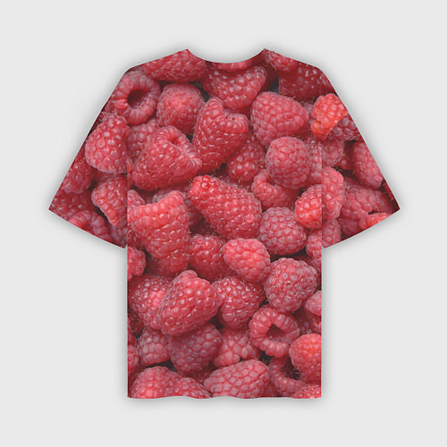 Мужская футболка оверсайз Малина - ягоды / 3D-принт – фото 2