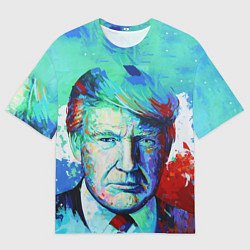 Футболка оверсайз мужская Дональд Трамп арт, цвет: 3D-принт