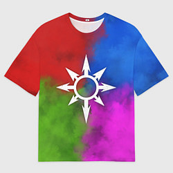 Футболка оверсайз мужская Хаос абстракция, цвет: 3D-принт