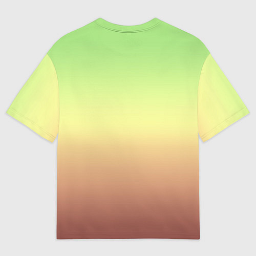 Мужская футболка оверсайз Градиент Фисташки Gradient / 3D-принт – фото 2