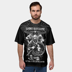 Футболка оверсайз мужская Помни свои корни - в тебе течёт кровь богов, цвет: 3D-принт — фото 2