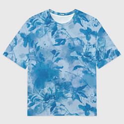 Мужская футболка оверсайз Цветочный летний паттерн