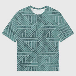Футболка оверсайз мужская Геометрический минималистический паттерн, цвет: 3D-принт