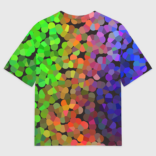 Мужская футболка оверсайз Яркая палитра красок - блики / 3D-принт – фото 2