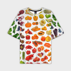 Футболка оверсайз мужская VEGETABLE FRUIT ABUNDANCE, цвет: 3D-принт