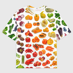 Мужская футболка оверсайз VEGETABLE FRUIT ABUNDANCE
