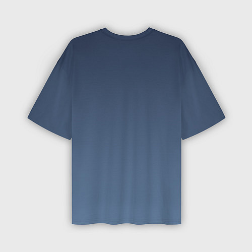 Мужская футболка оверсайз Gradient Dark Blue / 3D-принт – фото 2