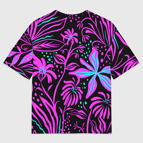 Мужская футболка оверсайз Цветочная композиция Fashion trend / 3D-принт – фото 2