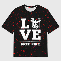 Футболка оверсайз мужская Free Fire Love Классика, цвет: 3D-принт