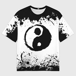 Мужская футболка оверсайз Инь Янь Гранж