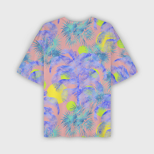 Мужская футболка оверсайз Пальмы и Солнце Летом На Море / 3D-принт – фото 2