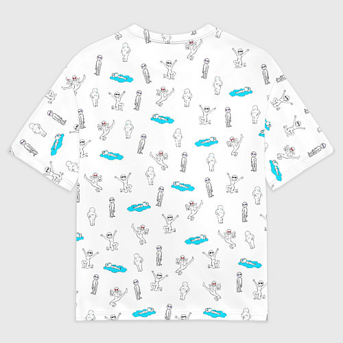 Мужская футболка оверсайз Принимаю себя 5 раз в день в любых состояниях / 3D-принт – фото 2