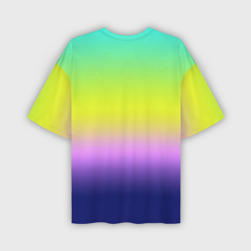 Мужская футболка оверсайз Разноцветный размытый фон градиент / 3D-принт – фото 2