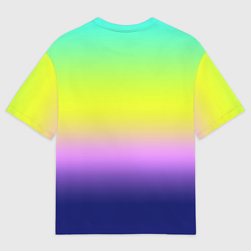 Мужская футболка оверсайз Разноцветный размытый фон градиент / 3D-принт – фото 2