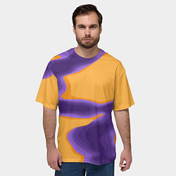 Футболка оверсайз мужская Фиолетовая река, цвет: 3D-принт — фото 2