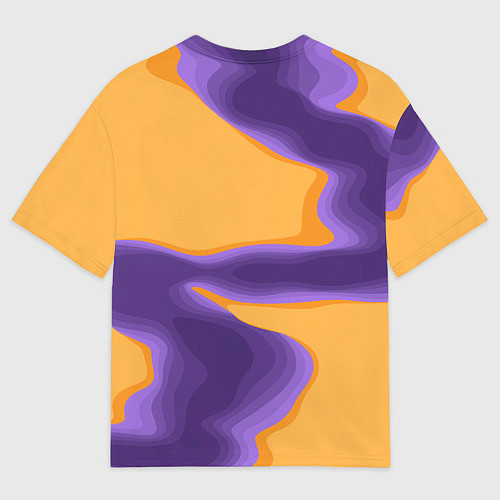 Мужская футболка оверсайз Фиолетовая река / 3D-принт – фото 2