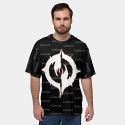 Футболка оверсайз мужская Chaoseum Pattern Emblem, цвет: 3D-принт — фото 2