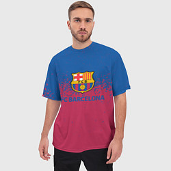 Футболка оверсайз мужская Fc barcelona, цвет: 3D-принт — фото 2