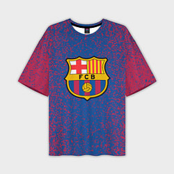 Мужская футболка оверсайз Barcelona брызги красок