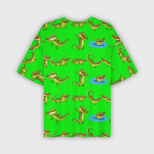 Мужская футболка оверсайз CHARMING CROCODILES / 3D-принт – фото 2