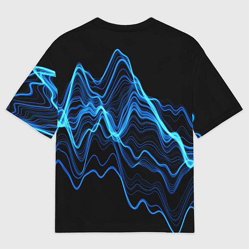 Мужская футболка оверсайз Сейлор Меркурий -гениальная школьница / 3D-принт – фото 2