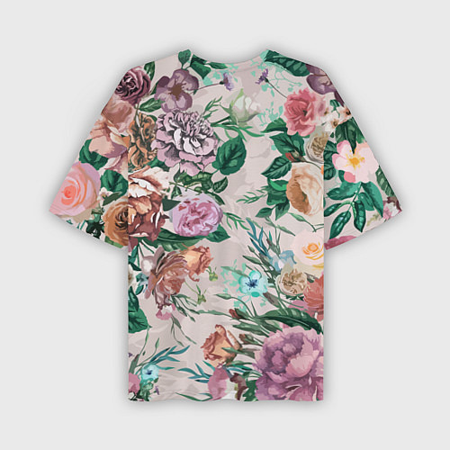Мужская футболка оверсайз Color floral pattern Expressionism Summer / 3D-принт – фото 2