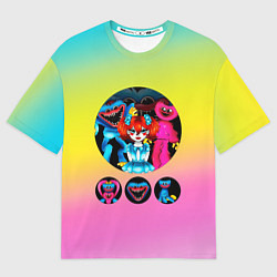 Футболка оверсайз мужская Хагги Вагги, Кисси Мисси и кукла, цвет: 3D-принт