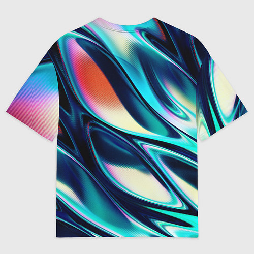 Мужская футболка оверсайз Abstract Wave / 3D-принт – фото 2