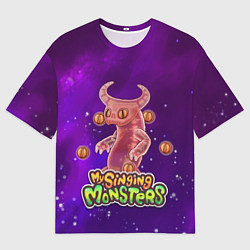 Мужская футболка оверсайз My singing monsters ЭПИЧЕСКИЙ ВУЖАС