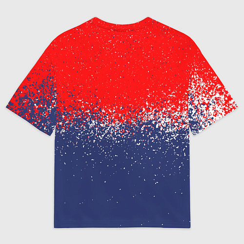 Мужская футболка оверсайз Atletico madrid атлетико мадрид брызги красок / 3D-принт – фото 2