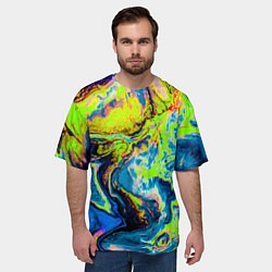 Футболка оверсайз мужская The Poisonous Palette, цвет: 3D-принт — фото 2