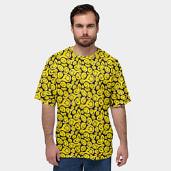 Футболка оверсайз мужская Деление смайликов, цвет: 3D-принт — фото 2